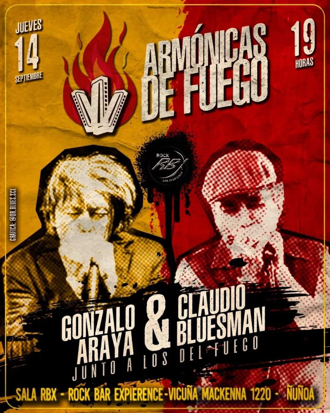 Armónicas de Fuego: Gonzalo Araya y Claudio Bluesman preparan sesión en vivo